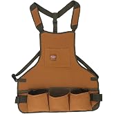 Bucket Boss mens Tool,adjustable,work Tool Bag, Brown, 16 pockets US