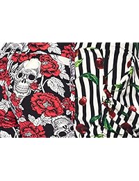 Pack de 2 pantalones cortos de harén ultra suaves premium para dama con divertidos patrones de moda