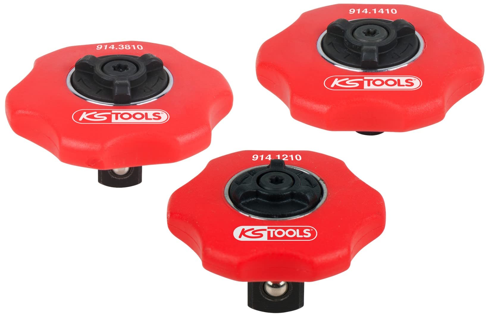 KS Tools 914.1215 Mini Ratchet Set 3-Piece 1/4 Inch + 3/8 Inch + 1/2 Inch