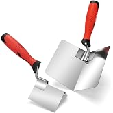 SHALL 2-Piece Drywall Corner Tool Set, 5'' Outside Corner Knife &amp; 3-1/2'' Inside Corner Trowel, Stainless Steel External &amp; Internal Sheetrock Hand Tool for Plastering and Edging, Home &amp; Industrial Use