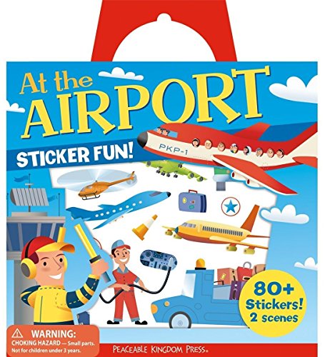 Peaceable Kingdom Sticker Fun! At the Airport Reusable Sticker Tote