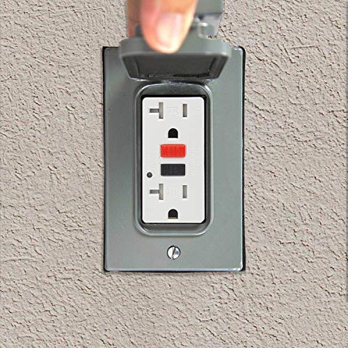 ELECTECK 20A WR GFCI Outlet, TR GFI Receptacle with LED Indicator, Weather and Tamper Resistant, Decorator Wall Plate Included, Residential and Commercial, ETL Certified, White - Thumbnail 3