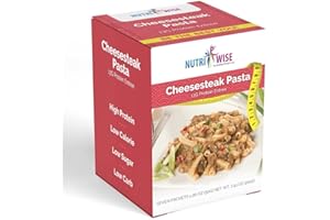 Nutriwise - High Protein Diet Entree | Cheesesteak Pasta | Low Calorie, Low Fat, (7/Box)