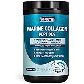 DRFOSTER Marine Collagen Peptides Powder with MSM + GC, Multi Type I & III Collagen with Hyaluronic Acid, Vitamin C & E for Skin, Hair & Nails, Wild-Caught Fish, 50 Servings