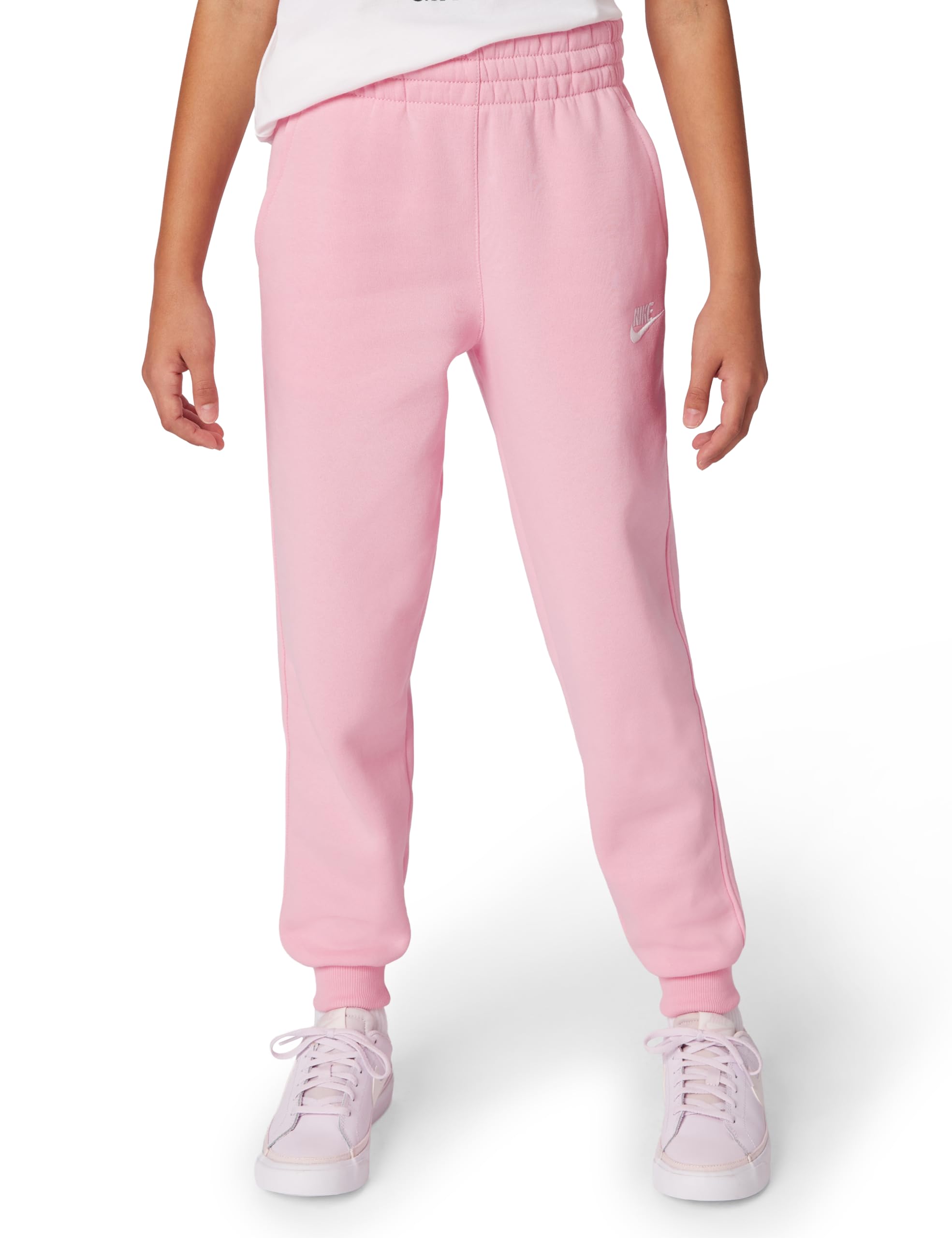 Nike Kid's Sportswear Club Fleece Joggers, Medium Soft Pink/White, Large Image
