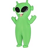 M MH ZONE Inflatable Alien Costume for Adults&Kids - Funny Halloween Blow Up Suit for Men & Women Party Cosplay