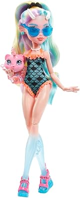Monster High Lagoona Blue Doll with Accessories and Pet Piranha HHK55 view 3