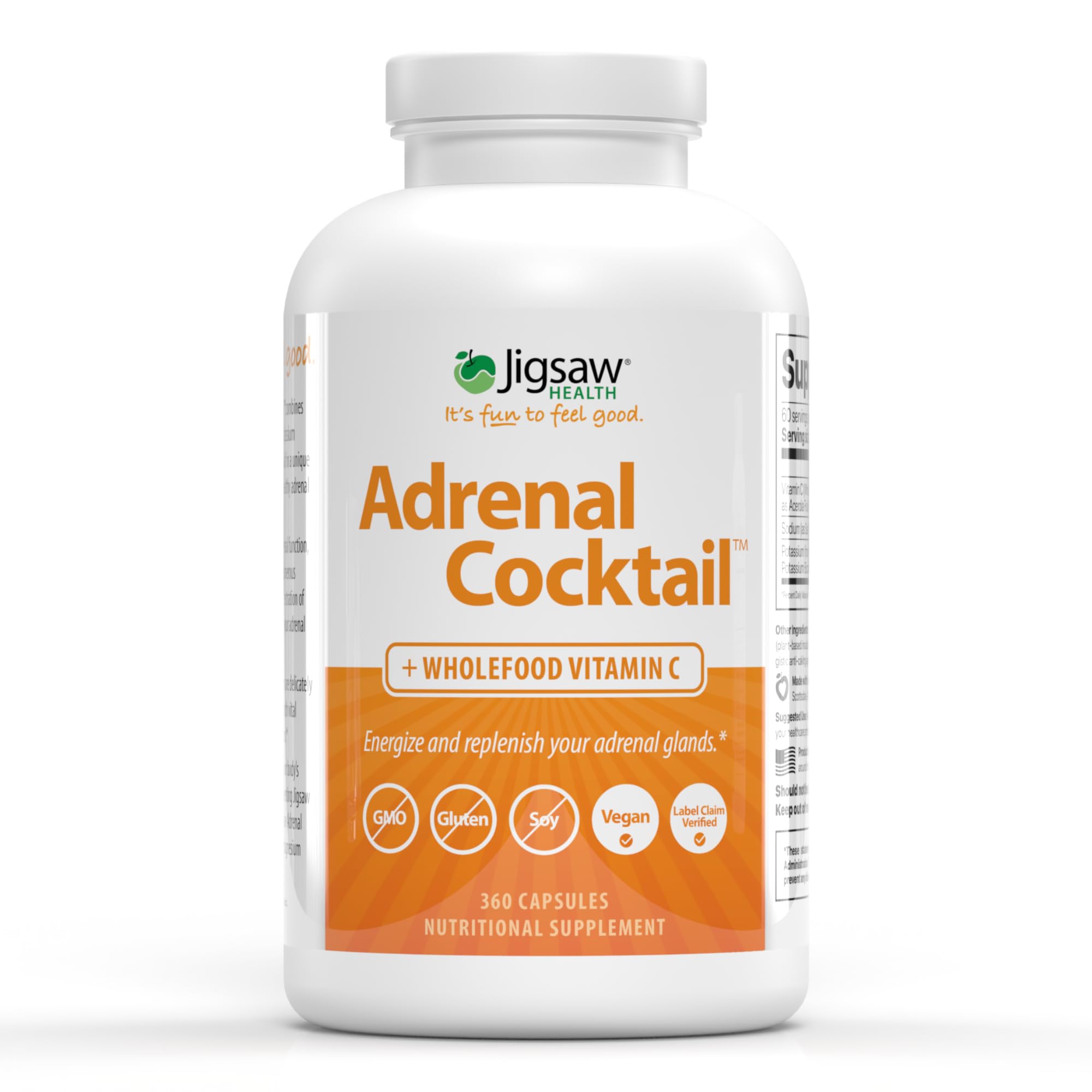 Adrenal Cocktail™ + Whole Food Vitamin C - 360 capsules - Jigsaw Health