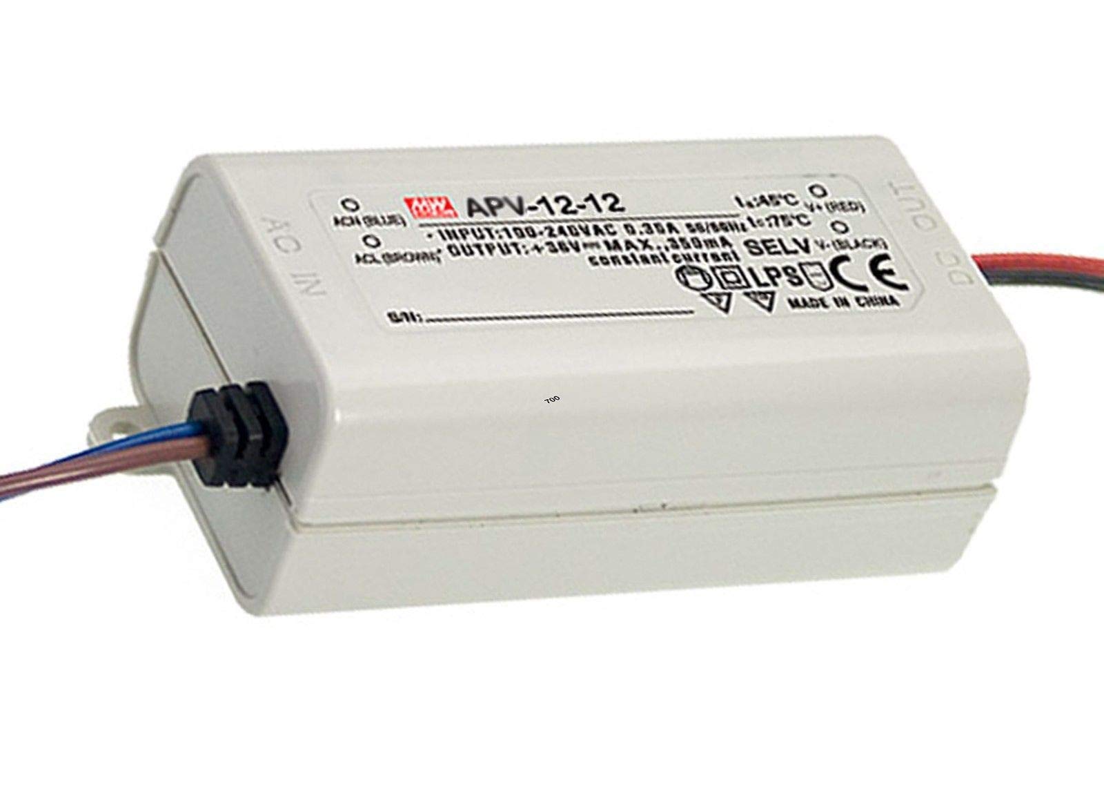 Mean Well LED Driver 12W 12V 1A APV-12-12 Constant Voltage-