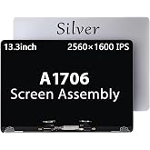 GBOLE Replacement for MacBook Pro Retina A1706 A1708 LCD Screen Assembly | Late 2016 Mid 2017 EMC 3071 3163 MPDL2/A MPXV2LL/A (Silver)