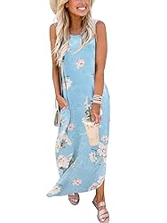 ANRABESS Women's Sleeveless Summer Loose Floral