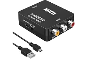 Intelligent-Home RCA to HDMI, AV to HDMI Converter, 1080P Mini RCA Composite CVBS Video Audio Converter Adapter Supporting PA