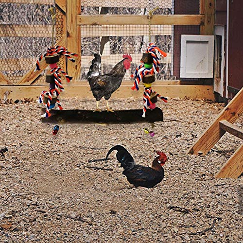 perfecti Sitzstangen Für Vögel, Hühnerstange Aus Holz, Natural Living Trapezschaukel Mit Glocke, Wie Wellensittich… – Bild 4