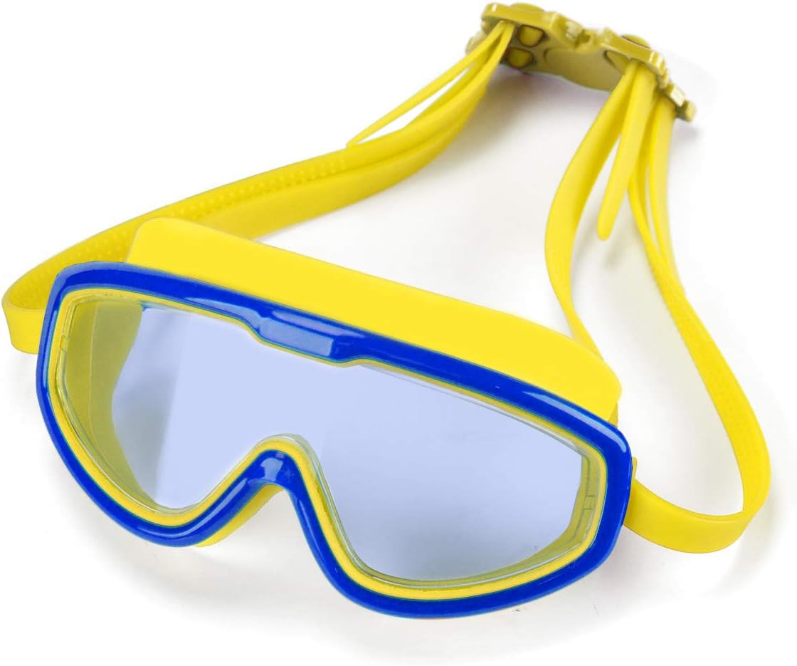 Kids Swim Goggles, Swimming Goggles for Kids 3-15 Years with Anti-Fog UV Protection No Leaking Earplugs for Boys Girls Youth