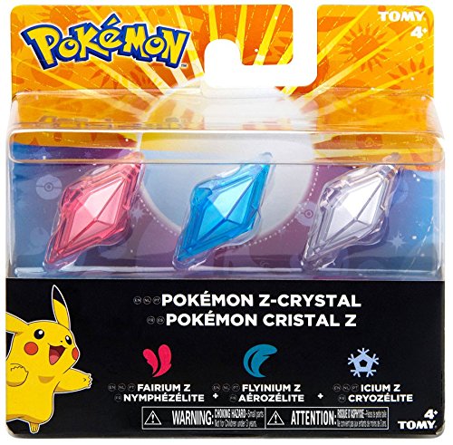 Pokemon Z-Ring Crystals 3 Pack Fairium Z Flyinium Z Icium Z