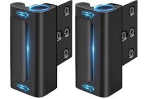 WINONLY Home Security Door Reinforcement Lock - Child Proof Door Locks for Front Door Child Safety Lock High Door Locks for Kids Safety Withstand 800 lbs Top Flip Door Latch Lock for Inward Swinging Door (2)