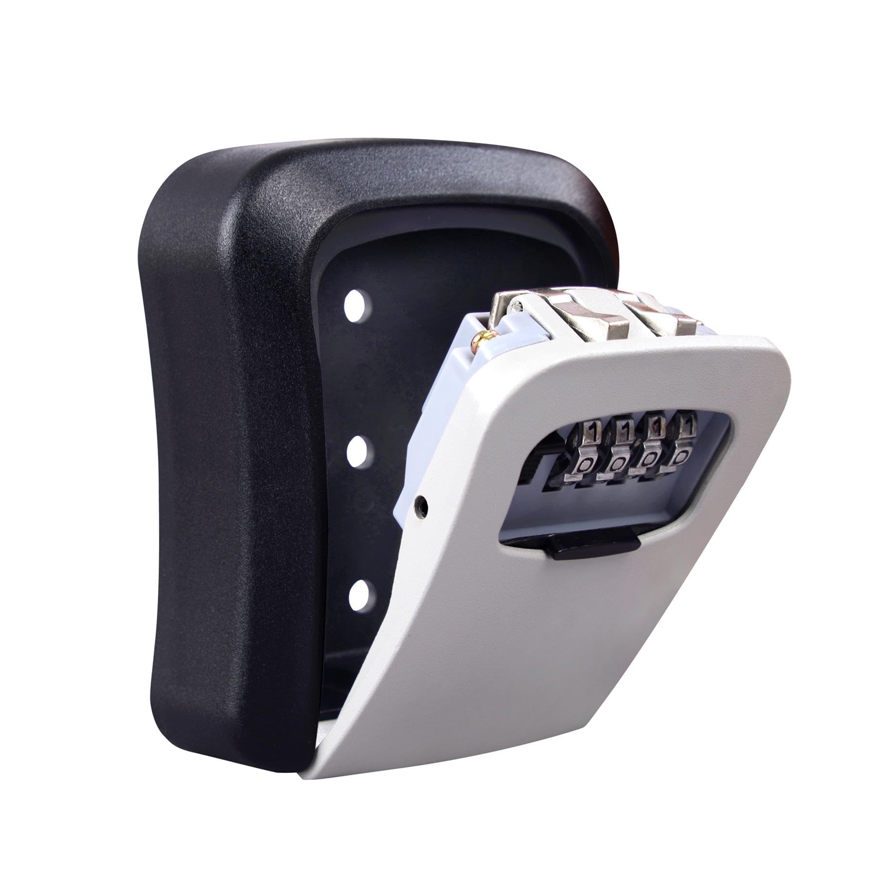 iGadgitz Home U7265 Wall Mounted Outdoor 4-Digit Combination Key Lock Box, Key Safe Box - Grey