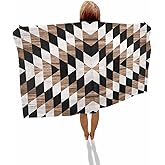 Brown Southwest Beach Towels Oversized Super Absorbent,Lightweight Bath Towel Quick Dry Sets For Bathroom/Pool/Rv Camping/Beach Play/Gym Room/Picnic Boho Aztec Morocco Farmhouse Black White 35"x70"