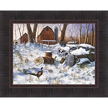 Amazon Com Winter Haven By Jim Hansel 17x21 Pheasant Barn Old