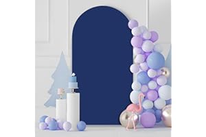FRIIKO Wedding Arch Cover Spandex Fitted 2 Sided, 6FT Arch Backdrop Covers Round Top Chiara Arch Stand Cover for Birthday Party Baby Shower Ceremony Banquet Decoration, Arch Frame Cover, Royal Blue