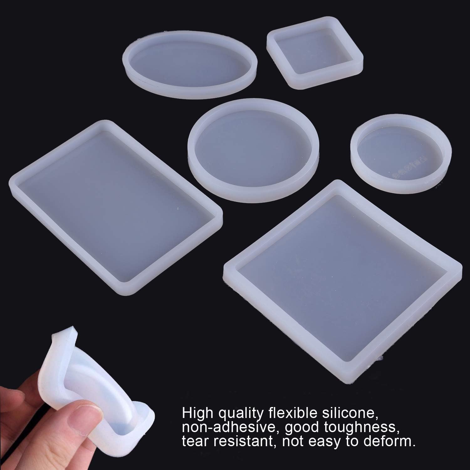 DesignerBox 6 Pack Resin Molds, Silicone Molds - Image 3