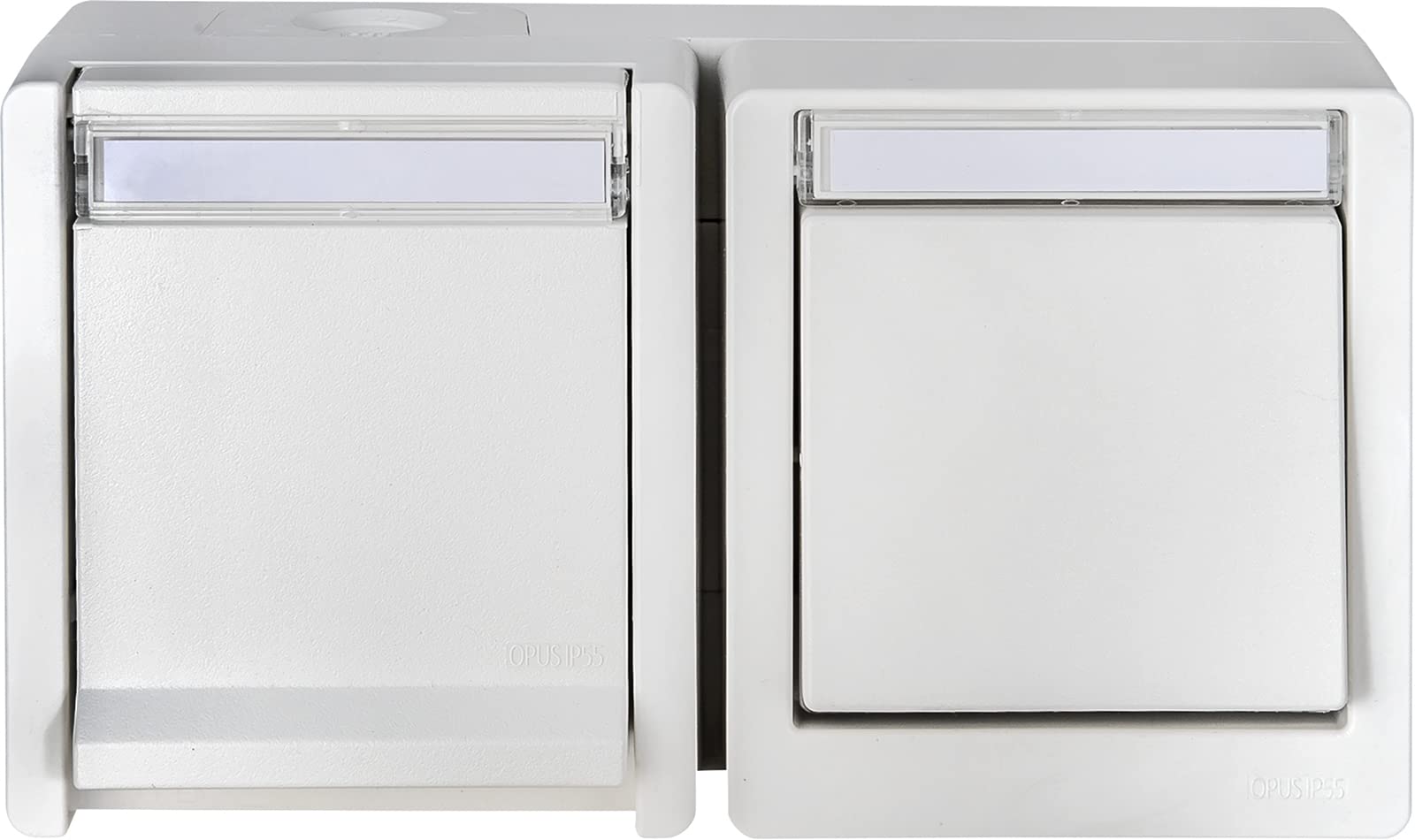 OPUS® Resist Switch with Socket, Horizontal, Colour: Pure White