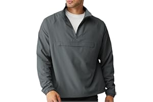 SEGANUP Men's Lightweight Quarter Zip Pullover Windbreaker for Golf, Hiking, and Running Wind Breaker Jackets with Pocket