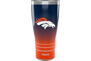Tervis Traveler NFL Denver Broncos - Ombre Triple Insulated Tumbler Travel Cup Keeps Drinks Cold & Hot, 30oz, Stainless Steel