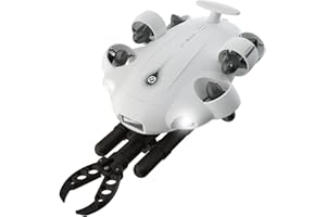 AZURAY QYSEA FIFISH V-EVO Underwater Drone Kit with Robotic Arm, AI Vision Lock 360° Omnidirectional Movement Underwater ROV with Depth Hold, Portable Robot with VR Control, Posture Lock (330ft Dive)