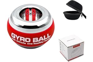 SUMMERLANGUAGE Torque Ball Hand Exerciser, Metal Weighted Wrist Power Gyro Ball, Curaball Grip Strength Trainer, Hand Strengthening Devices, Finger Exerciser, Auto-Start Gyroscopic with Colorful Lighting