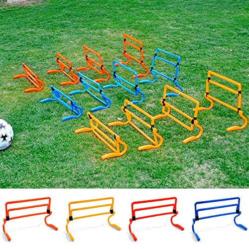 MOOUS 6PCs Adjustable Training Hurdles Agility Hurdles Removable