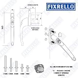 FixRello PVC Window Handles for uPVC Windows White with Button view 4