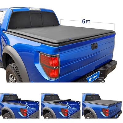 Tyger Auto T1 Soft Roll Up Truck Bed Tonneau Cover for 1982-2013 Ford Ranger; 1994-2011 Mazda B-Series Pickup Styleside 6' Bed TG-BC1F9025