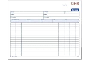 Adams Spiral Invoice Book, 8 1/2 x 7 1/4 Inches, 2-Part, Carbonless, White/Canary, 50 Sets per Book (SCD8740)