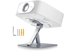 3-in-1 Projector Stand Table, Desk, Wall and Ceiling Mount with 1/4-Inch Screw, Foldable, Easy Setup, Compact Portable, Heigh