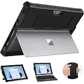 MoKo Case Fit Microsoft Surface Go 4/Go 3/Go 2/Surface Go 2018, Black | All-in-One Protective Cover Case for 10.5" Surface Go, Pen Holder, Hand Strap, Compatible with Type Cover Keyboard