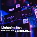 Crucial T500 1TB PCIe Gen4 NVMe M.2 SSD 7300MB/s TLC NAND CT1000T500SSD8 view 2