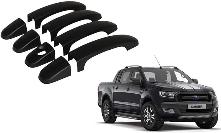 Autocollant Pilier B Pour Ford Ranger T9 2023-2024 - Protection Peinture - Design Nid D'abeille - Noir - Lot De 2 - 3