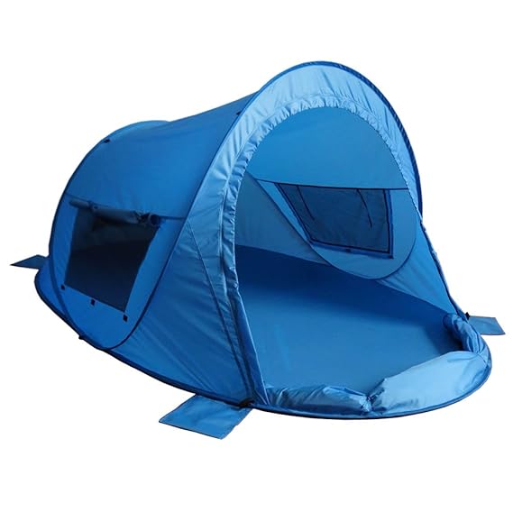 outdoorer Strandmuschel Zack Premium Family, Pop Up Strandmuschel verschließbar, zertifizierter UV 80 Sonnenschutz für den St