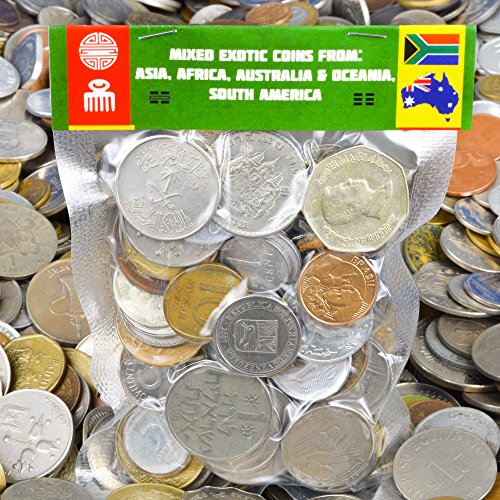 Lot of 100 exotic coins from asia, middle east, africa, oceania, …