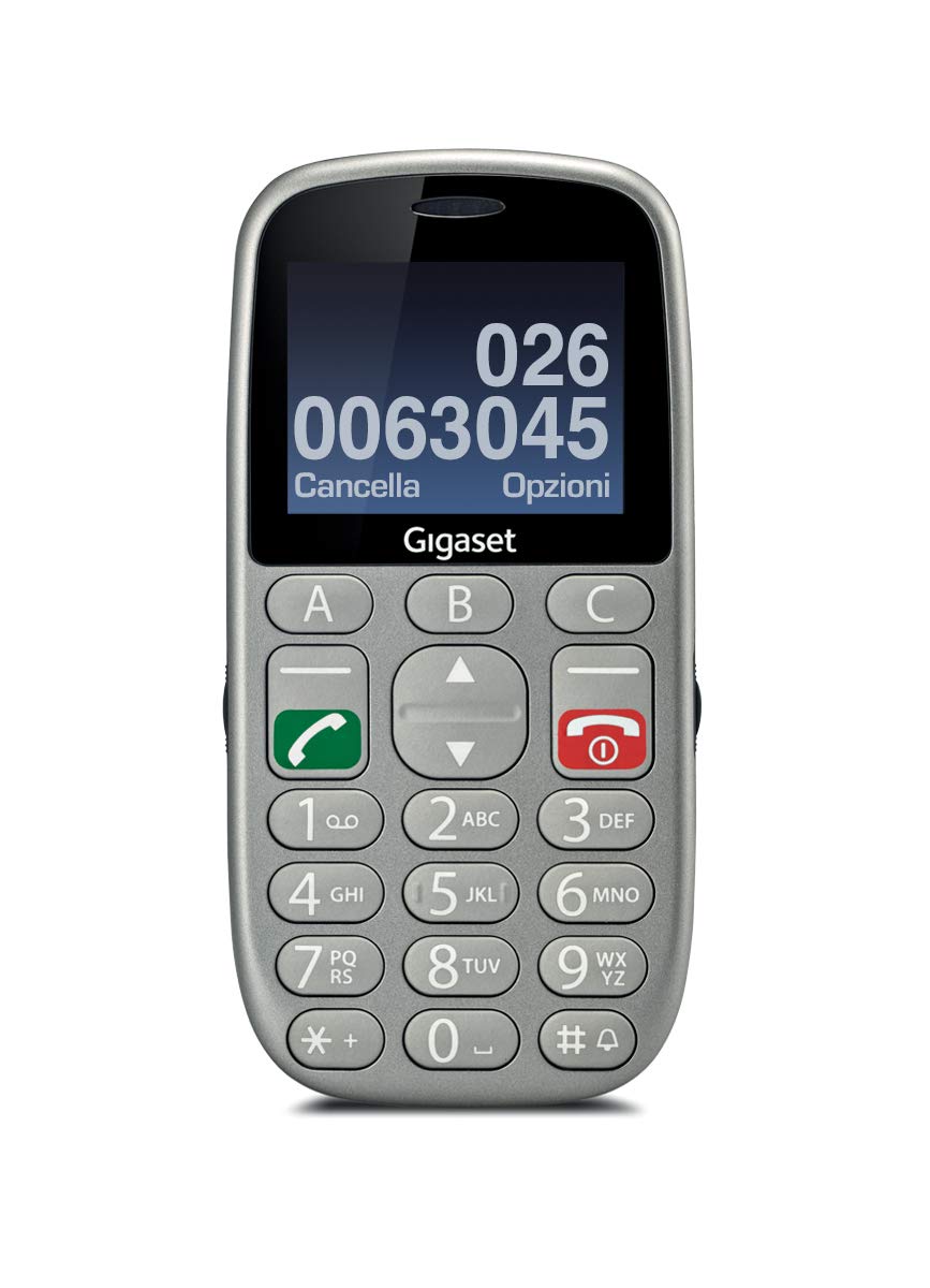 Gigaset Gl390, Téléphone Portable, Gsm/ Dual Band, Capacité: 32 Gb, Argent, [Version International, Non-Compatible En France], 1 Mobiltelefon Für Senioren