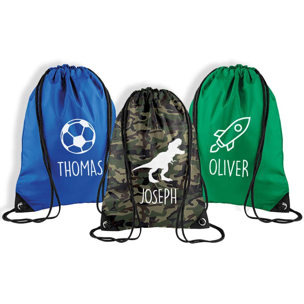 Personalised Cotton Sport Drawstring Bag PE GYM Sack School P.E Kids Rucksack Girls' Accessories
