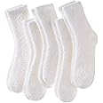 LINEMIN Womens Fuzzy Socks Cozy Fluffy Winter Warm Slipper Socks Microfiber Soft Home Sleeping Socks