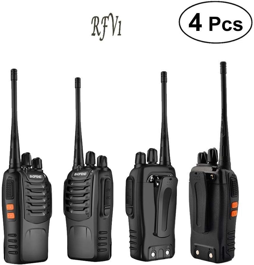 RFV1 (tm) 4PCS BF-888S Two Way Radio WALKIE Talkie Radio,FM Transceiver (2PAIR) (Storage Channel: 16)