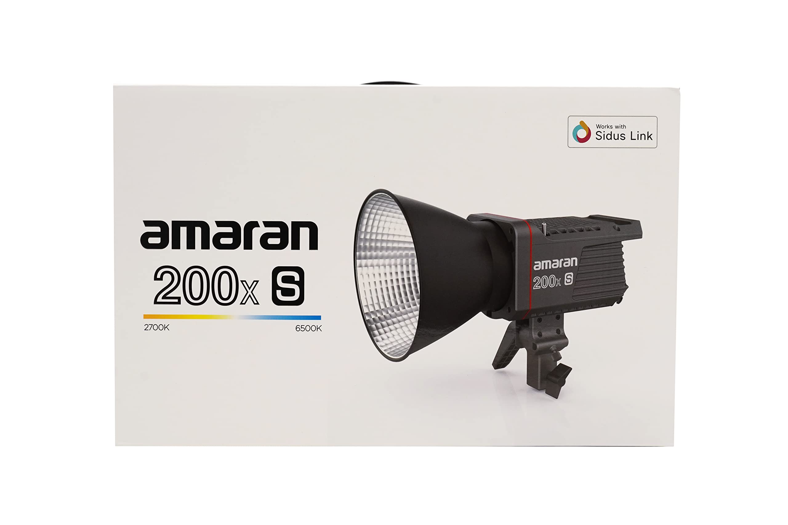 amaran 200xS Bi-Color LED Video Light, 250W 2700-6500k 51600lux@1m Bluetooth App Control 9 Built-in Lighting Effects DC/AC Power Supply