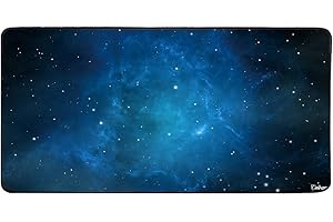 Cmhoo Large Mouse Pad Gaming XXL & Desk Keyboard Mat Size (35.4x15.7x0.1IN, 90x40 Sky Blue)