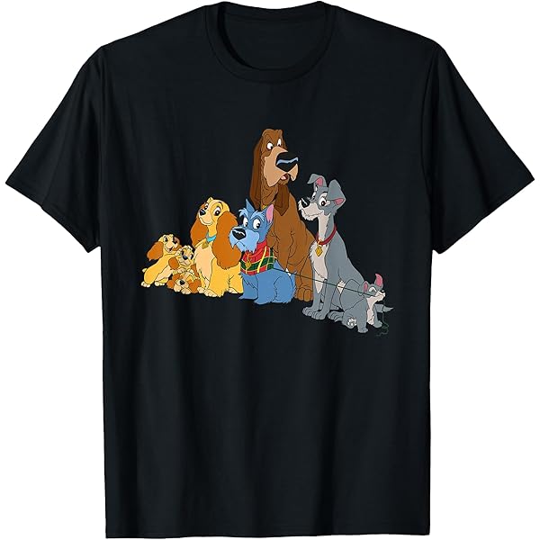 Amazon.com: Disney Lady And The Tramp Iconic Scene Logo T