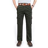 Zeetoo Mens Cotton Cargo Pants Combat Trousers Outdoor Military Tactical Work Pants with 6 Pockets