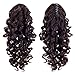 SWACC 12-Inch Short Screw Curls Claw Clip Ponytail Extensions Synthetic Clip in Drawstring Curly Ponytail Hairpiece Jaw Clip Hair Extension (Dark Brown-4#)thumb 4