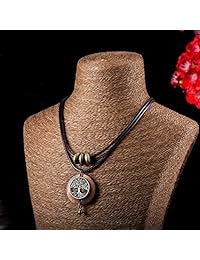 Gargantilla de joyería vintage para mujer con colgante de árbol de la vida útil